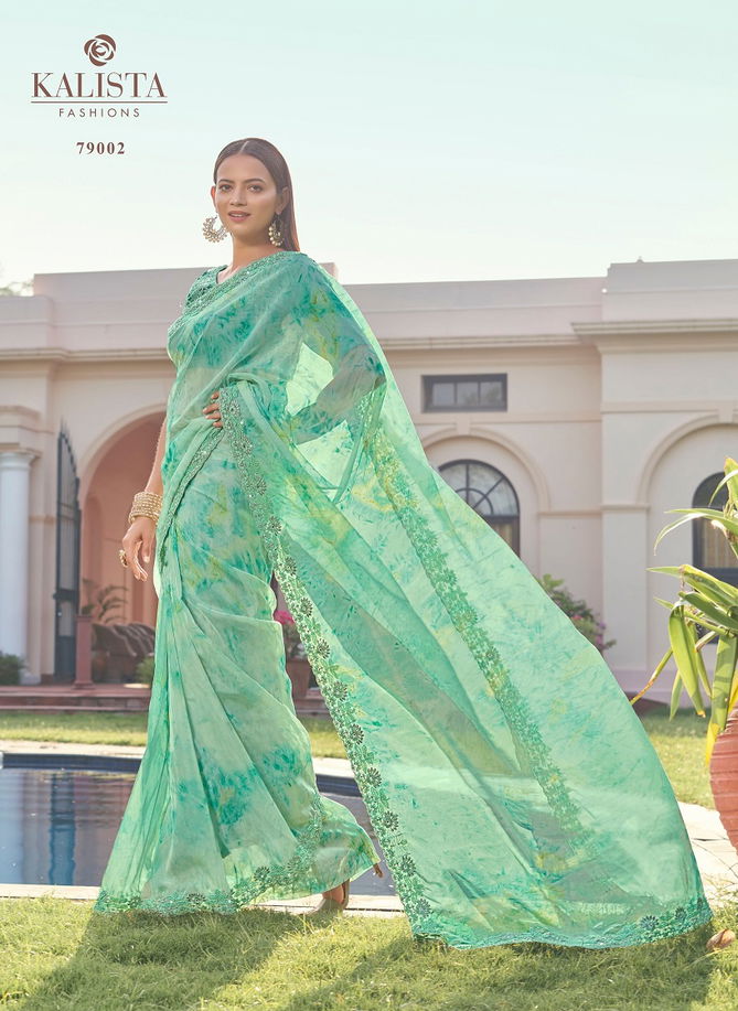 Kalista Begum Printed Party Wear Sarees Catalog
